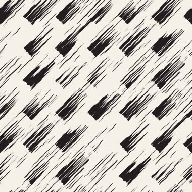 Vektör Dikişsiz desen çizgileri ve vuruş. Siyah ve beyaz arka plan ile mürekkep satır öğeleri. El doku boyalı.