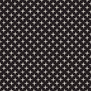 El ile Seamless Modeli hatları çizilmiş. Arka plan serbest fırça darbeleriyle. Siyah ve beyaz doku. Kağıt ambalaj için süsleme.