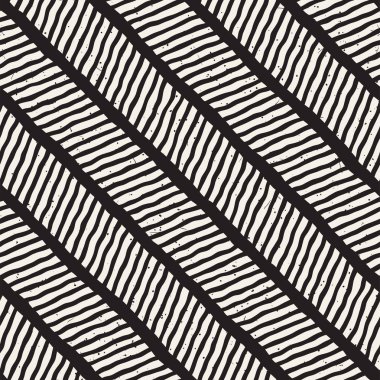 El ile Dikişsiz desen fırça darbeleriyle çizilmiş. Doodle grunge illüstrasyon mürekkep. Geometrik vektör desen.
