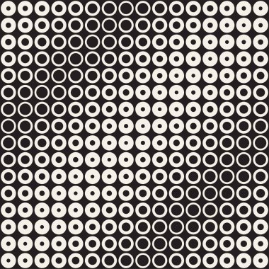 Siyah-beyaz desen arka plan soyut. Kesintisiz geometrik daire yarı ton. Şık modern doku
