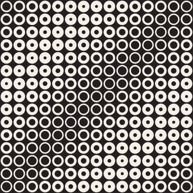 Siyah-beyaz desen arka plan soyut. Kesintisiz geometrik daire yarı ton. Şık modern doku