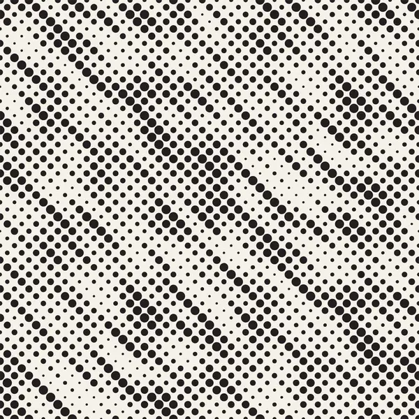Moderna eleganta halvton konsistens. Ändlösa abstrakt bakgrund med cirklar. Vector sömlös mosaik mönster. — Stock vektor