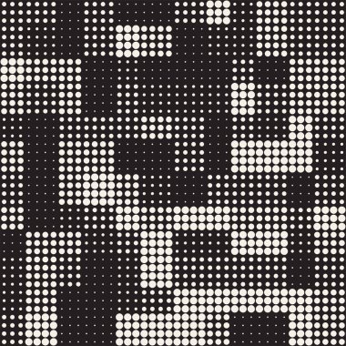 Modern şık noktalı resim doku. Daireler ile sonsuz arka plan. Vektör Dikişsiz mozaik desen.