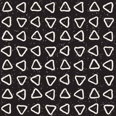 El ile Seamless Modeli hatları çizilmiş. Arka plan serbest fırça darbeleriyle. Siyah ve beyaz doku. Kağıt ambalaj için süsleme.