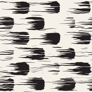 Vektör Dikişsiz desen fırça çizgileri ve vuruş. Siyah ve beyaz arka plan mürekkep elemanları ile. El doku boyalı.