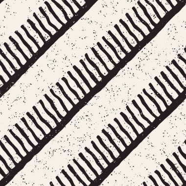 El ile Dikişsiz desen fırça darbeleriyle çizilmiş. Doodle grunge illüstrasyon mürekkep. Geometrik vektör desen.