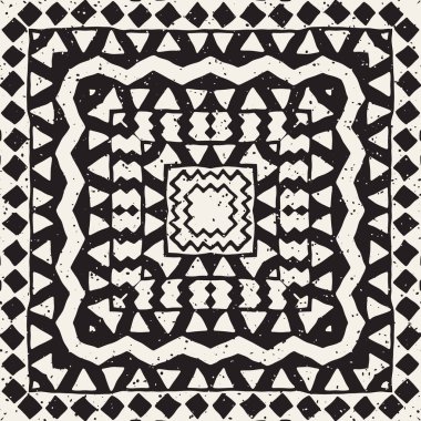 Elle çizilmiş Dikişsiz desen çizdi. Vektör aşiret tasarım arka plan. Etnik motif. Geometrik etnik Şerit çizgileri resimde. Sanat baskı, tekstil, duvar kağıdı, kağıt ambalaj için.
