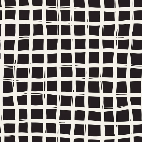 Elle çizilmiş Dikişsiz kareli desen. Mürekkep doodle grunge kılavuz allover desenle. Tartan ile grafik arka plan.