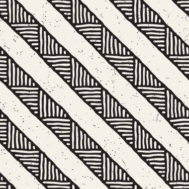 Elle çizilmiş stil etnik seamless modeli. Soyut geometrik döşeme arka plan siyah ve beyaz.