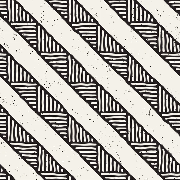 Elle çizilmiş stil etnik seamless modeli. Soyut geometrik döşeme arka plan siyah ve beyaz.