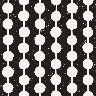 El ile Seamless Modeli hatları çizilmiş. Arka plan serbest fırça darbeleriyle. Siyah ve beyaz doku. Kağıt ambalaj için süsleme.