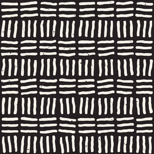 El ile Seamless Modeli hatları çizilmiş. Arka plan serbest fırça darbeleriyle. Siyah ve beyaz doku. Kağıt ambalaj için süsleme.