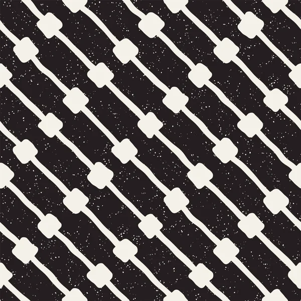 El ile Seamless Modeli hatları çizilmiş. Arka plan serbest fırça darbeleriyle. Siyah ve beyaz doku. Kağıt ambalaj için süsleme.