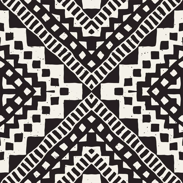 Hand drawn painted seamless pattern. Vector tribal design background. Ethnic motif. Geometric ethnic stripe lines illustration. For art prints, textile, wallpaper, wrapping paper. — Stock Vector