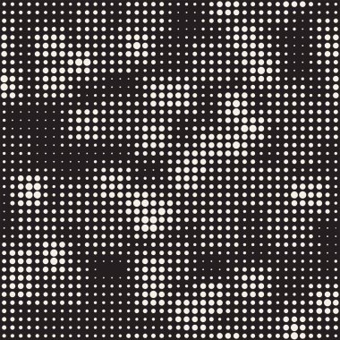 Modern şık noktalı resim doku. Daireler ile sonsuz arka plan. Vektör Dikişsiz mozaik desen.