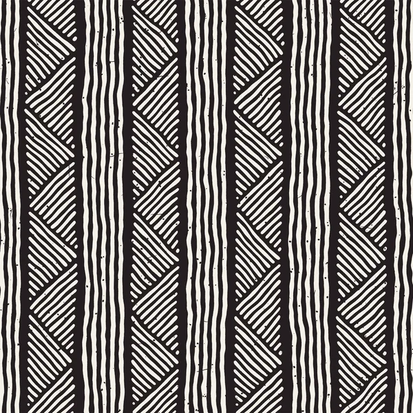 Elle çizilmiş stil etnik seamless modeli. Soyut geometrik döşeme arka plan siyah ve beyaz.