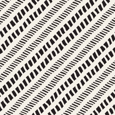 El ile Dikişsiz desen fırça darbeleriyle çizilmiş. Doodle grunge illüstrasyon mürekkep. Geometrik vektör desen.