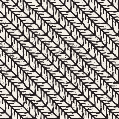 El ile Dikişsiz desen fırça darbeleriyle çizilmiş. Doodle grunge illüstrasyon mürekkep. Geometrik vektör desen.