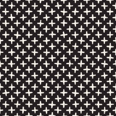 El ile Seamless Modeli hatları çizilmiş. Arka plan serbest fırça darbeleriyle. Siyah ve beyaz doku. Kağıt ambalaj için süsleme.