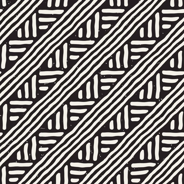 Elle çizilmiş stil etnik seamless modeli. Soyut geometrik döşeme arka plan siyah ve beyaz.