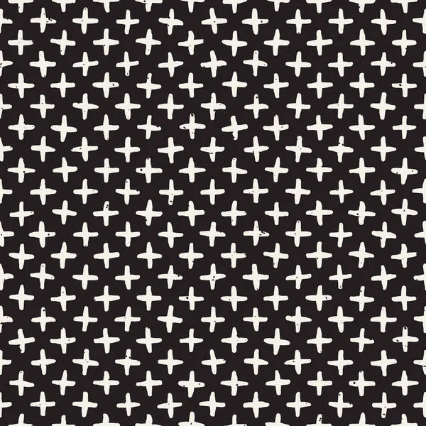 El ile Seamless Modeli hatları çizilmiş. Arka plan serbest fırça darbeleriyle. Siyah ve beyaz doku. Kağıt ambalaj için süsleme.