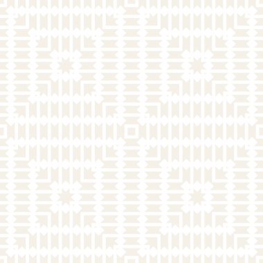 Sorunsuz oyma desen. Stilize kafes tekrarladı. Simetrik geometrik duvar kağıdı. Kafes etnik motif. Vektör çizim