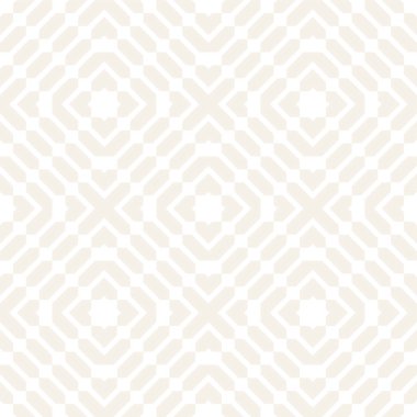 Sorunsuz oyma desen. Stilize kafes tekrarladı. Simetrik geometrik duvar kağıdı. Kafes etnik motif. Vektör çizim