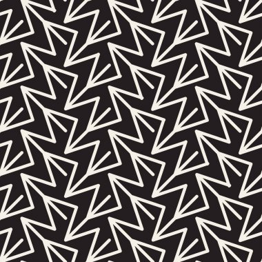 Soyut geometrik desen çizgili satırlar. Sorunsuz vektör ackground. Siyah ve beyaz kafes doku.