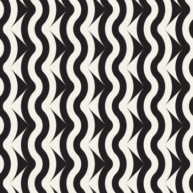 Soyut geometrik desen çizgili satırlar. Sorunsuz vektör ackground. Siyah ve beyaz kafes doku.