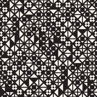Vektör rastgele şekiller seamless modeli. Modern şık düzensiz doku. Fayans geometrik minimalist elemanları ile yinelenen.