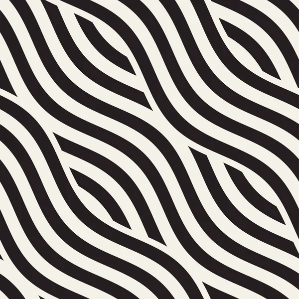 Dalgalı çizgilerle soyut geometrik desen. Titreşimli görüntüyü çizgili tasarım yuvarlanır. Sorunsuz vektör arka plan.