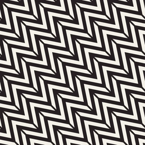 Sorunsuz vektör desen. Soyut geometrik kafes arka plan. Ritmik zikzak yapısı. Chevron çizgilerle tek renkli doku.