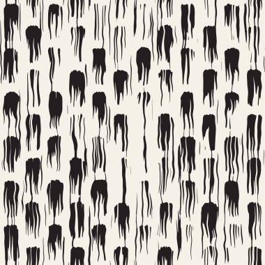 Vektör Dikişsiz desen çizgileri ve vuruş. Siyah ve beyaz arka plan ile mürekkep satır öğeleri. El doku boyalı.