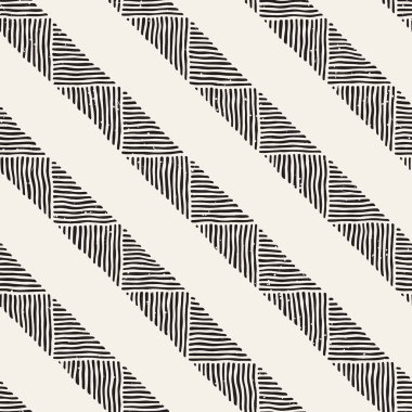 Elle çizilmiş stil etnik seamless modeli. Soyut geometrik döşeme arka plan siyah ve beyaz.