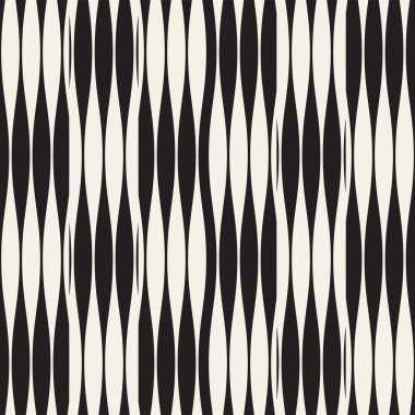 Dalgalı çizgiler vektör seamless modeli. Retro dalgalı doku. Geometrik çizgiler tek renkli tasarım.