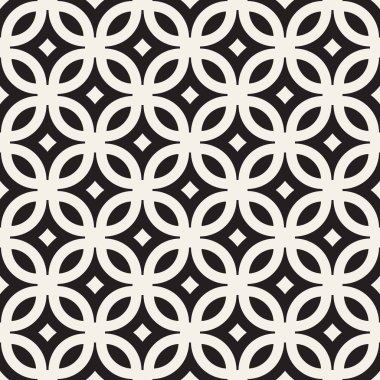 Vektör kesintisiz geometrik yuvarlak hatları desen. Geometrik arka plan tasarlamak