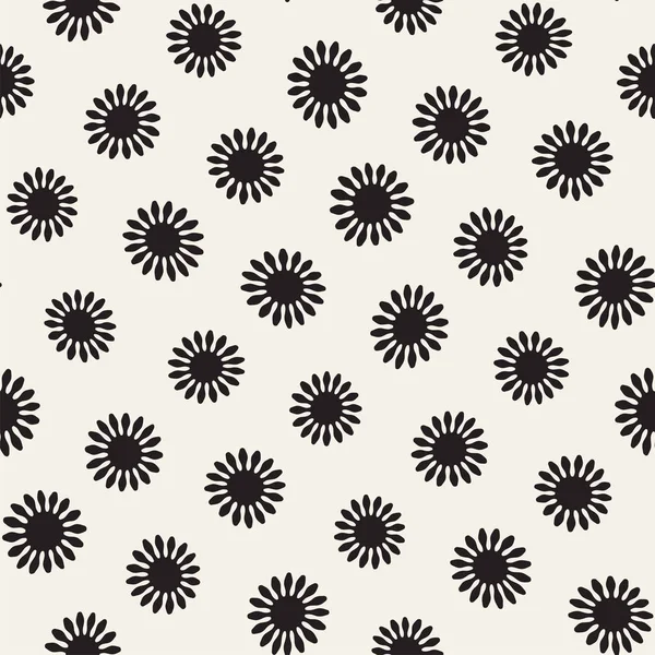 Vektör seamless modeli. Arka plan çiçek fırça darbeleriyle. Tek renkli elle çizilmiş doku