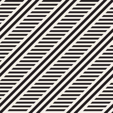 Paralel çizgiler titreşim. Vektör Dikişsiz tek renkli desen.