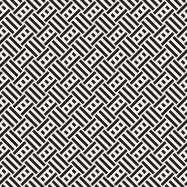 Çizgili kafes ile soyut geometrik desen. Sorunsuz vektör arka plan