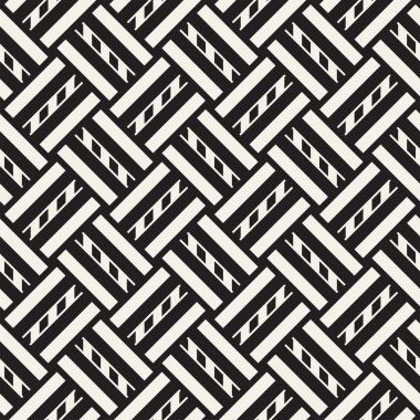 Vektör Seamless modeli. Modern şık titreşim satırları doku. Geometrik çizgili süsleme.