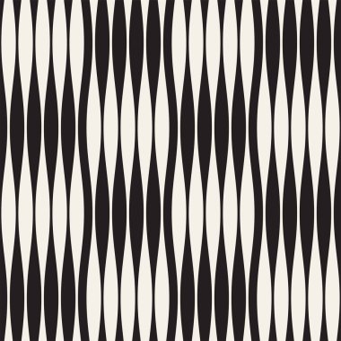 Dalgalı çizgiler vektör seamless modeli. Retro dalgalı doku. Geometrik çizgiler tek renkli tasarım.