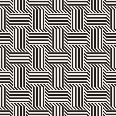 Vektör Seamless modeli. Modern şık titreşim satırları doku. Geometrik çizgili süsleme.