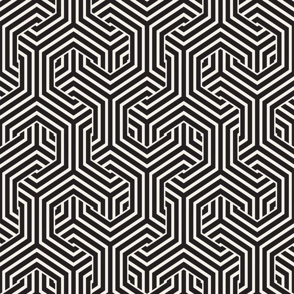 Vektör satırları desen titreşim sorunsuz. Altıgen kafes ile geometrik arka plan yinelenen.