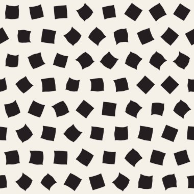 Şık Doodle dağınık şekiller. Vektör sorunsuz siyah ve beyaz serbest desen