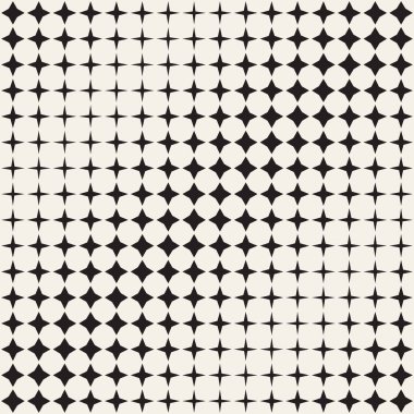 Geometrik sorunsuz yıldız şekiller desen. Yarı ton Gradient etkisi. Şık vektör çizim