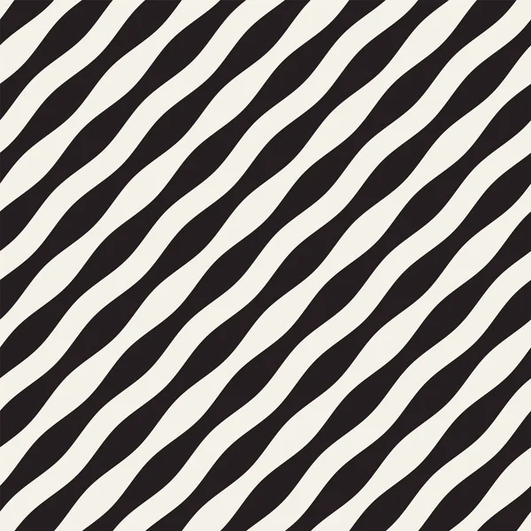 Dalgalı çizgiler vektör seamless modeli. Retro dalgalı doku. Geometrik çizgiler tek renkli tasarım.