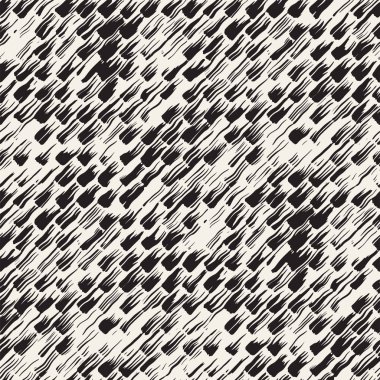 Vektör Dikişsiz desen fırça çizgileri ve vuruş. Siyah ve beyaz arka plan mürekkep elemanları ile. El doku boyalı.