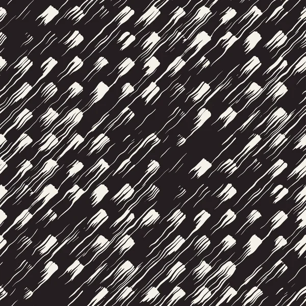 Vektör Dikişsiz desen fırça çizgileri ve vuruş. Siyah ve beyaz arka plan mürekkep elemanları ile. El doku boyalı.