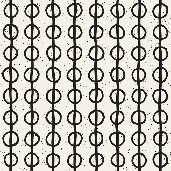 El ile Seamless Modeli hatları çizilmiş. Arka plan serbest fırça darbeleriyle. Siyah ve beyaz doku. Kağıt ambalaj için süsleme.