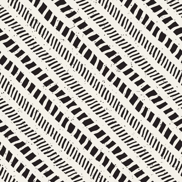 El ile Dikişsiz desen fırça darbeleriyle çizilmiş. Mürekkep doodle illüstrasyon. Geometrik tek renkli vektör desen.